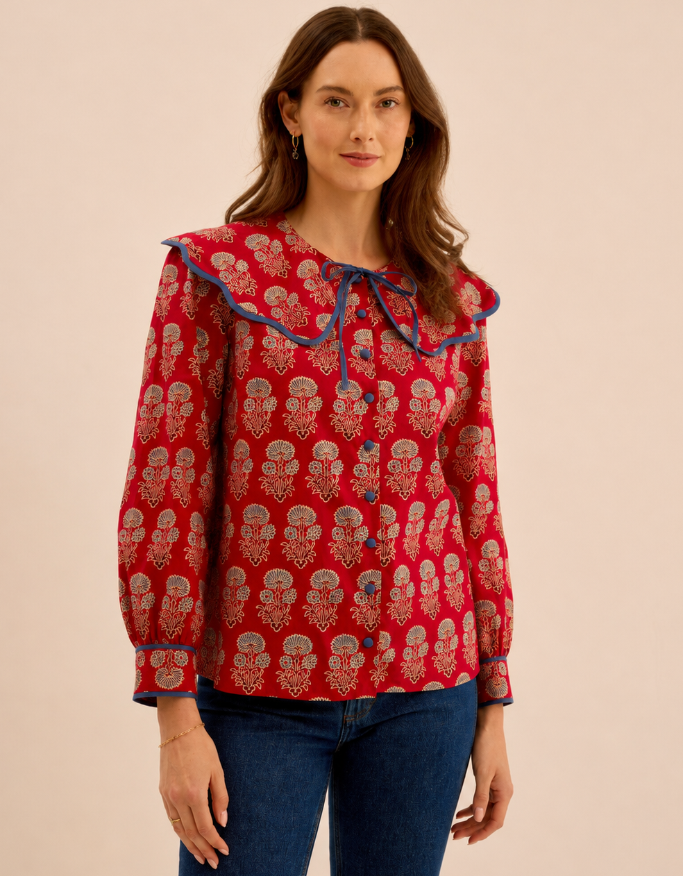 Pink City Prints Ruby Buta Apple Blouse