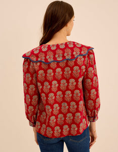 Pink City Prints Ruby Buta Apple Blouse