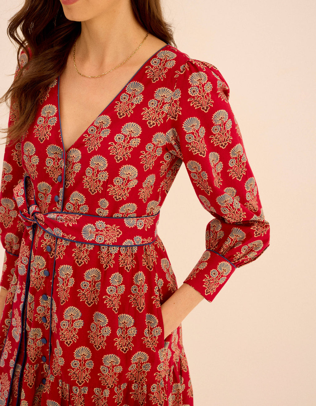 Pink City Prints Ruby Buta Francis Dress