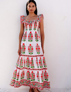 Pink City Prints Ruby Poppy Carrie Dress