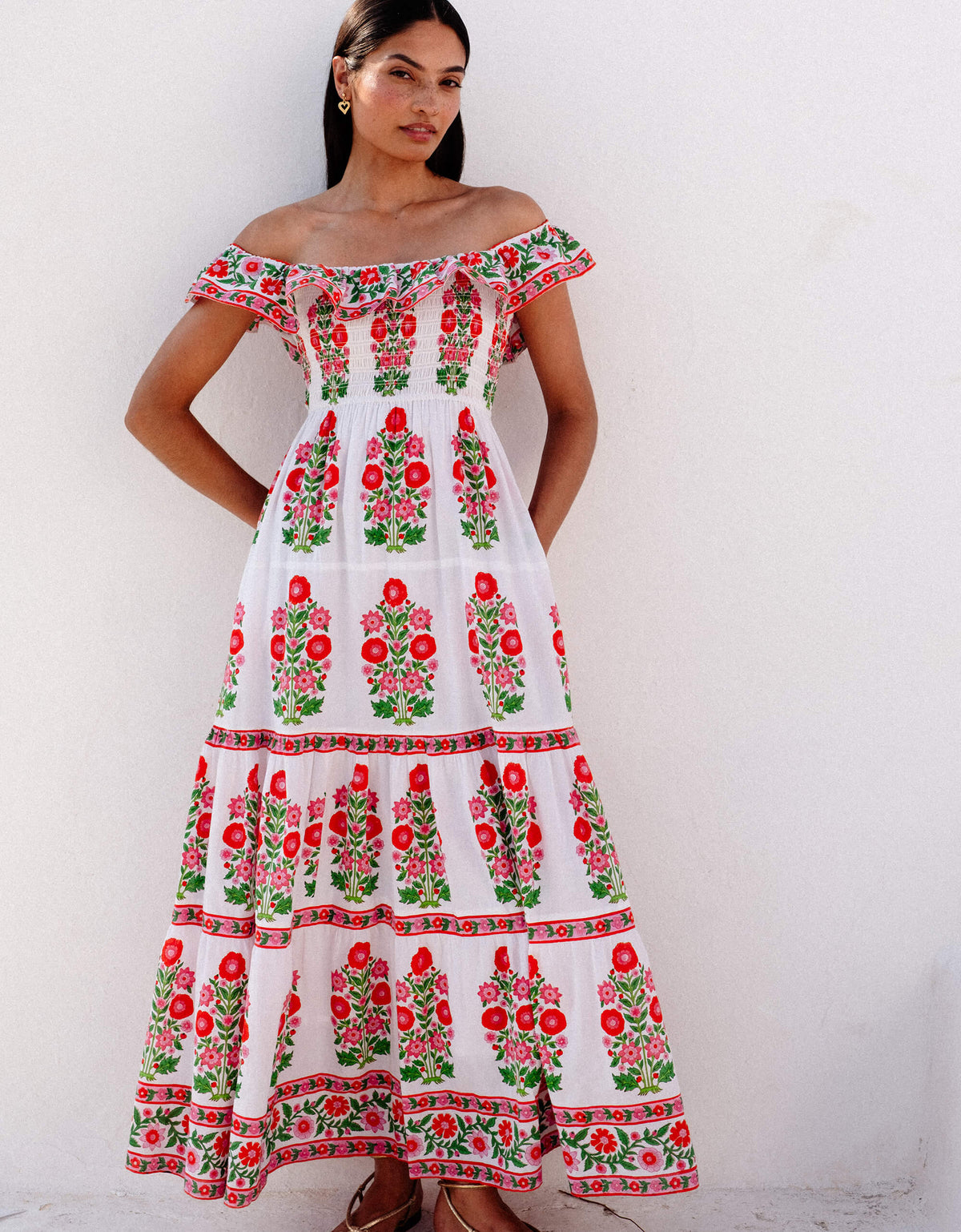 Pink City Prints Ruby Poppy Carrie Dress