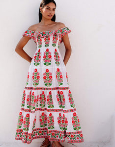 Pink City Prints Ruby Poppy Carrie Dress