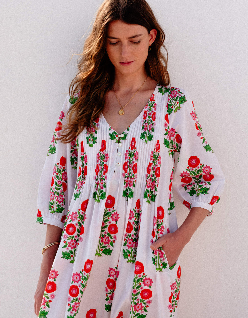 Pink City Prints Ruby Poppy Cayman Kaftan