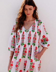 Pink City Prints Ruby Poppy Cayman Kaftan