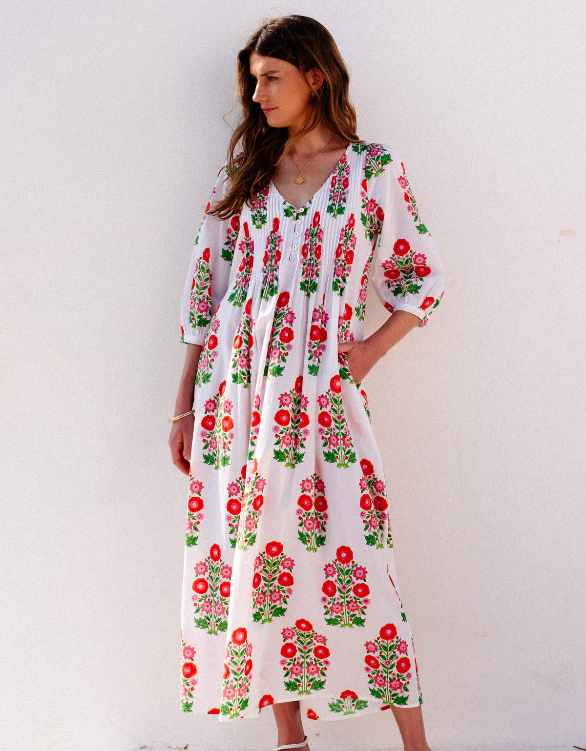 Pink City Prints Ruby Poppy Cayman Kaftan