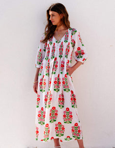 Pink City Prints Ruby Poppy Cayman Kaftan