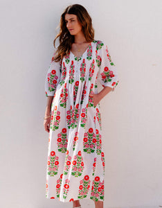 Pink City Prints Ruby Poppy Cayman Kaftan