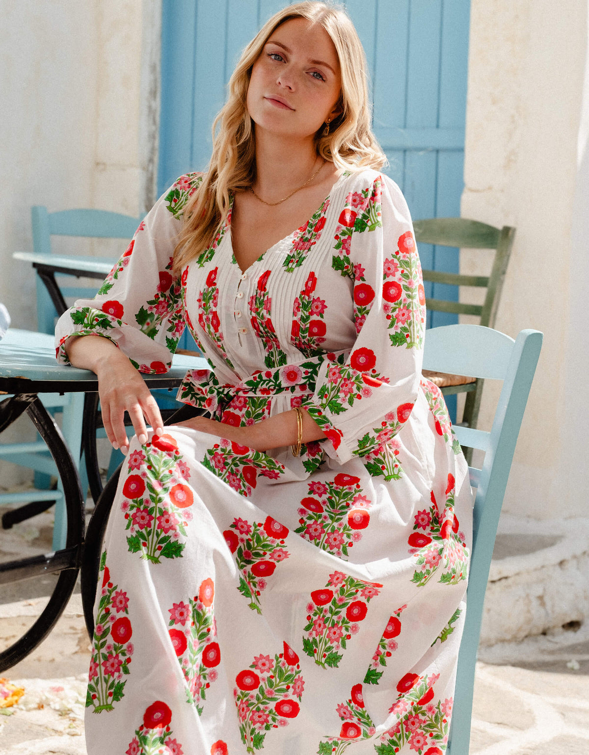 Pink City Prints Ruby Poppy Cayman Kaftan