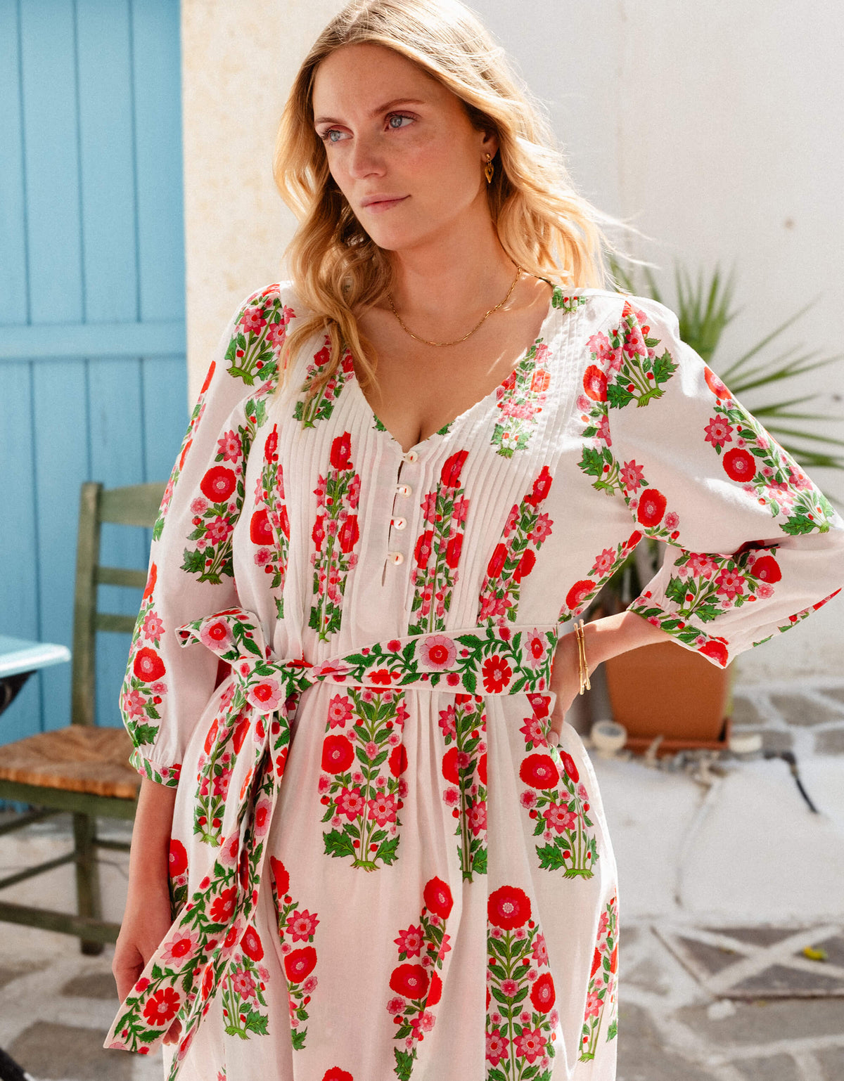 Pink City Prints Ruby Poppy Cayman Kaftan