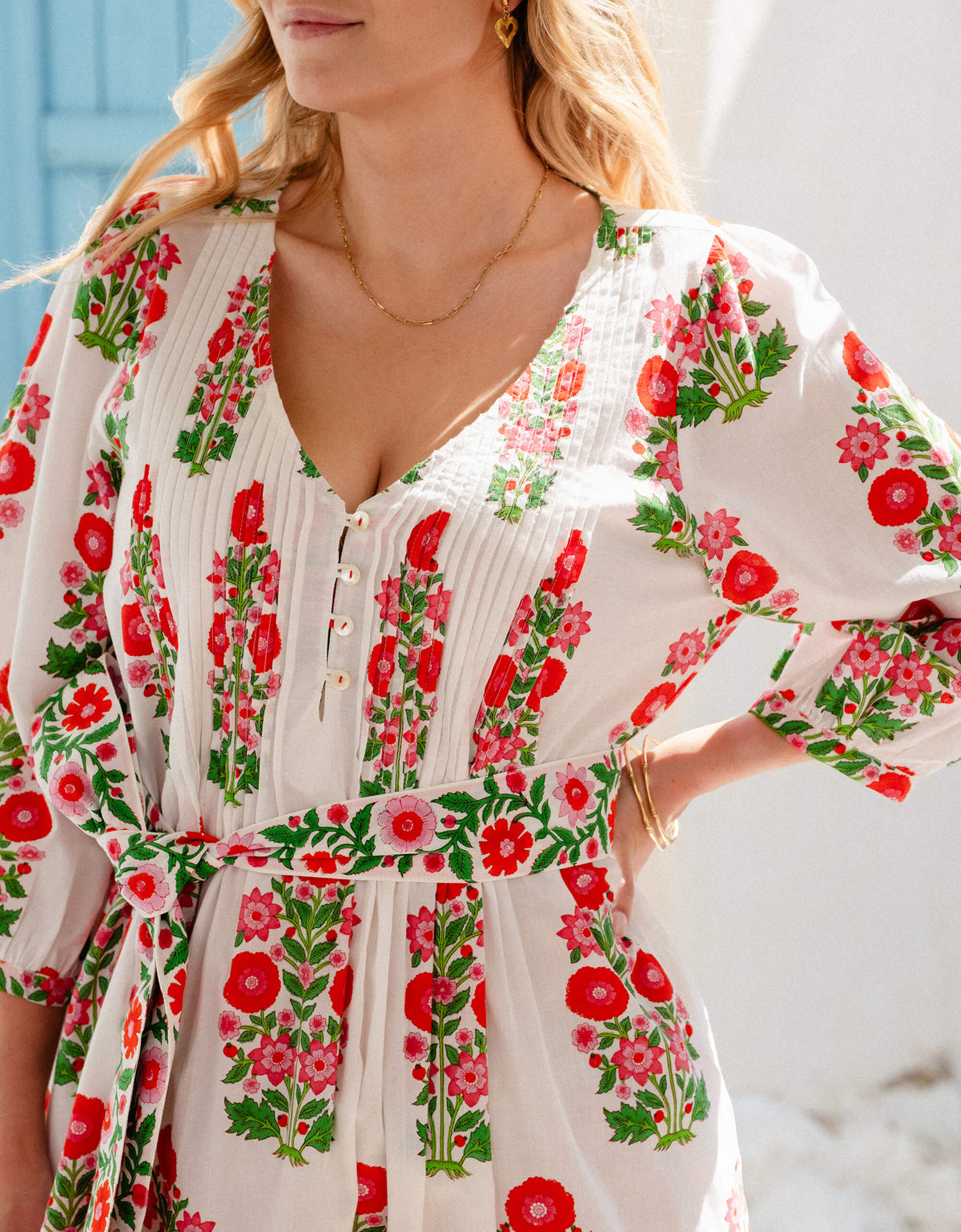 Pink City Prints Ruby Poppy Cayman Kaftan