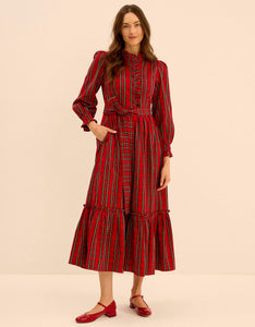 Pink City Prints Ruby Tartan Charlotte Dress