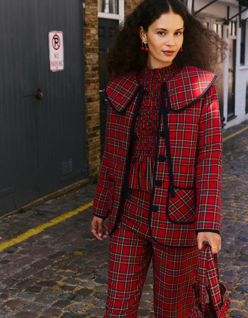 Pink City Prints Ruby Tartan Simone Jacket