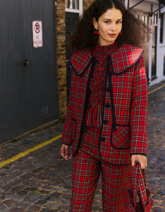 Pink City Prints Ruby Tartan Simone Jacket