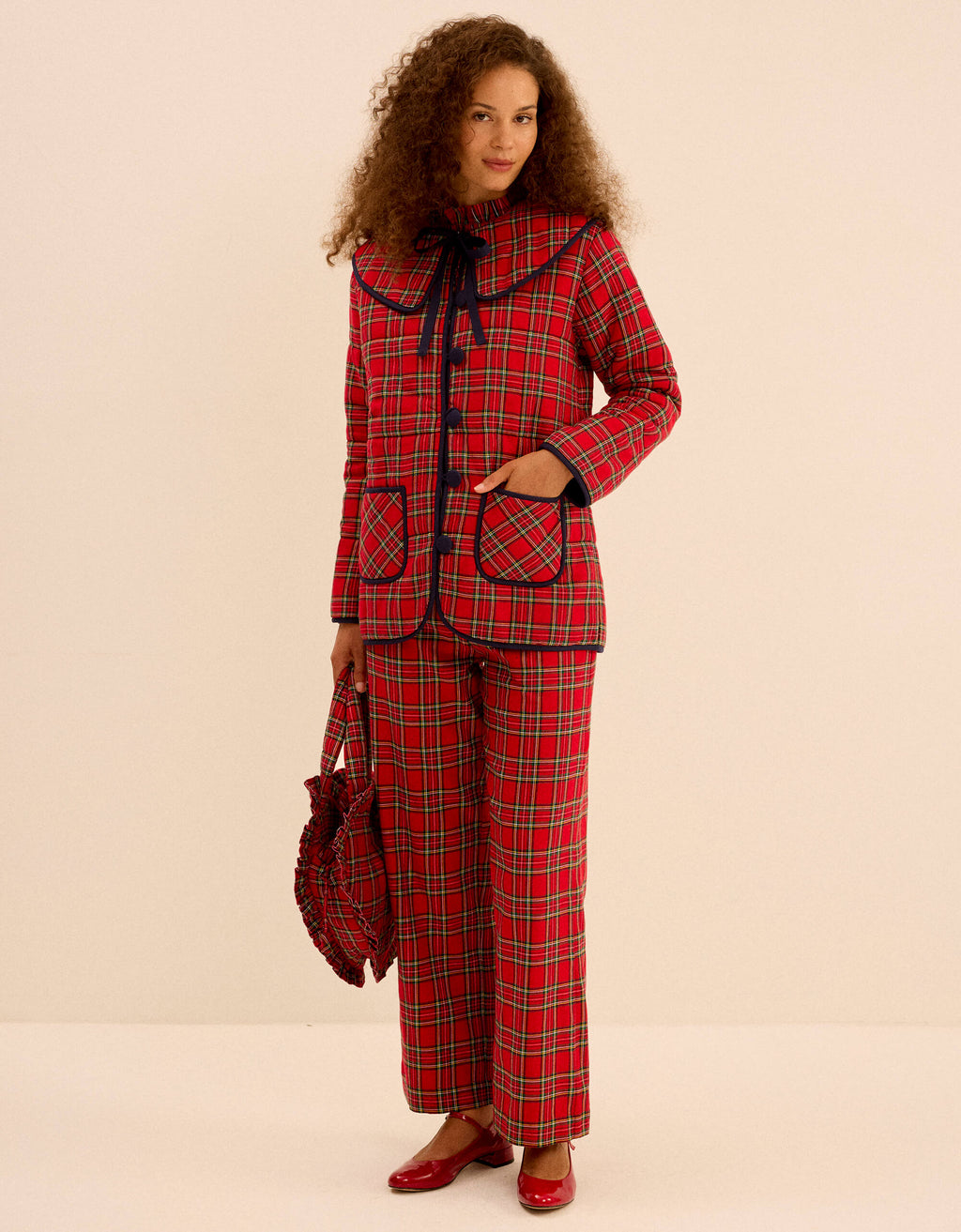 Pink City Prints Ruby Tartan Simone Jacket