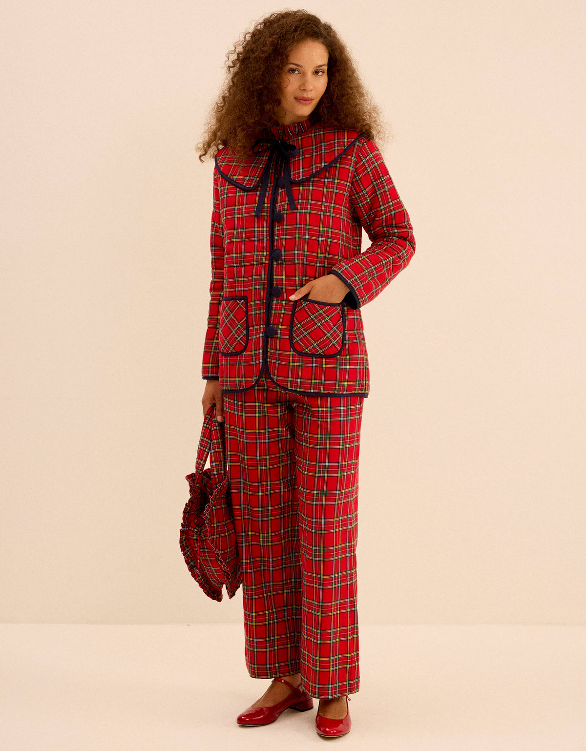 Pink City Prints Ruby Tartan Simone Jacket