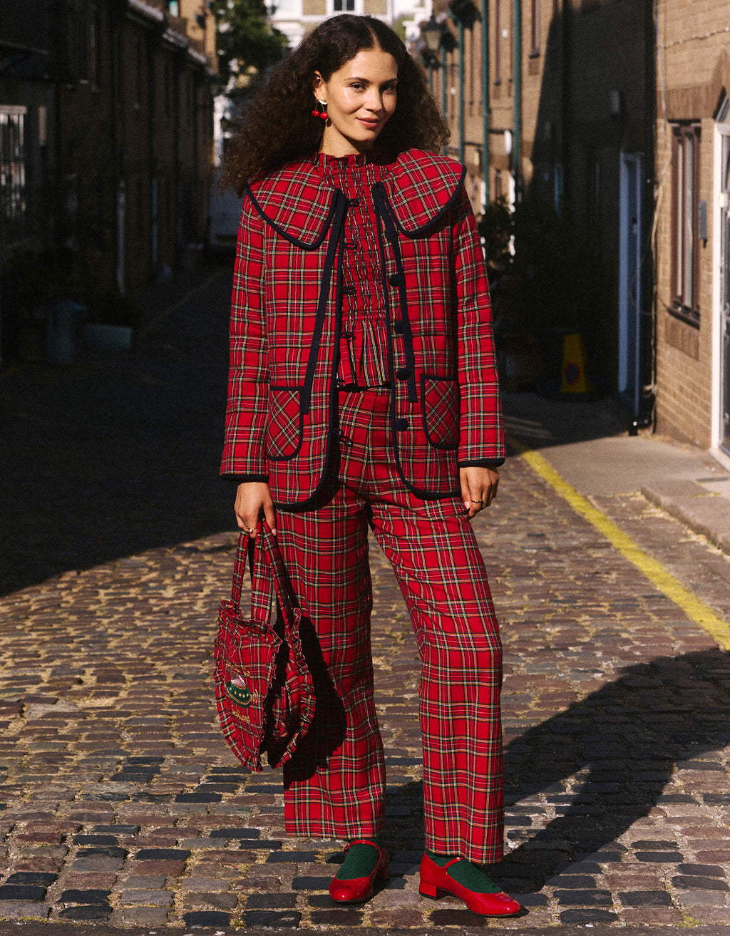 Pink City Prints Ruby Tartan Simone Jacket