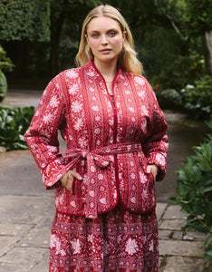 Pink City Prints Rust Borders Paris Jacket
