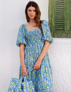 Pink City Prints Sapphire Border Angelina Dress