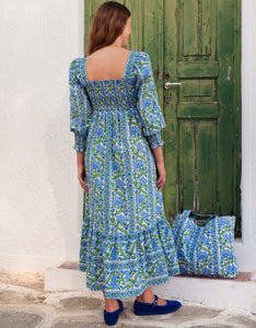 Pink City Prints Sapphire Border Margarita Dress