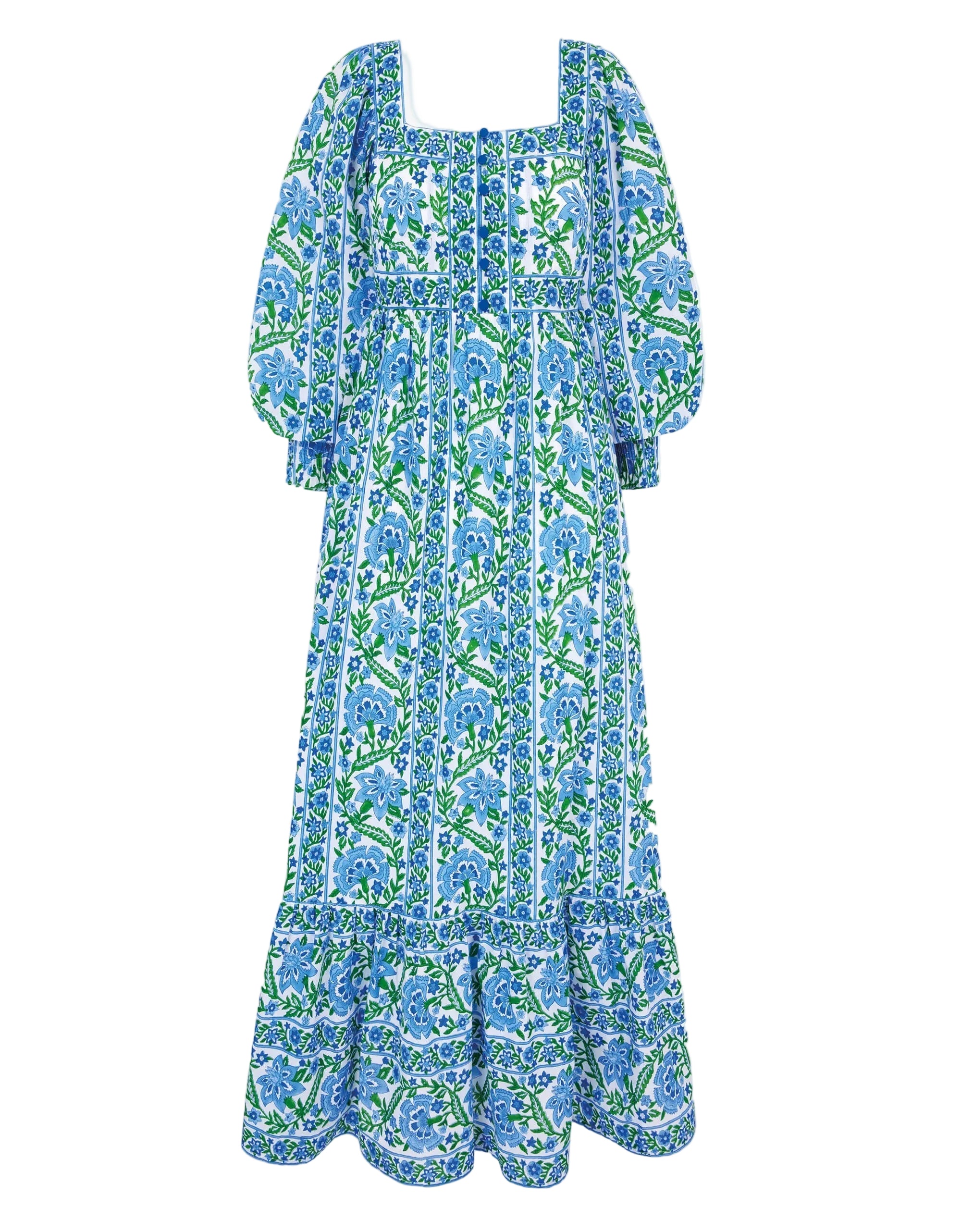 Pink City Prints Sapphire Border Margarita Dress