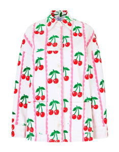 Pink City Prints Scalloped Cherry Romy Jacket