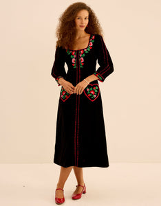 Pink City Prints Strawberry Embroidery Olivia Dress