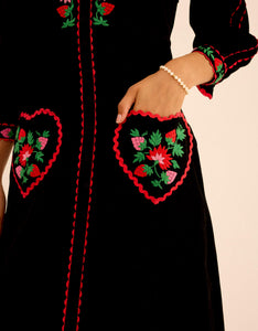 Pink City Prints Strawberry Embroidery Olivia Dress