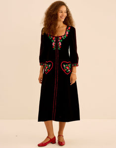 Pink City Prints Strawberry Embroidery Olivia Dress