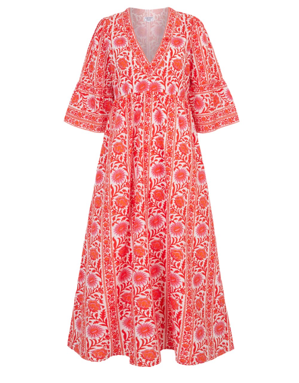 Pink City Prints Sunset Border Cyprus Dress