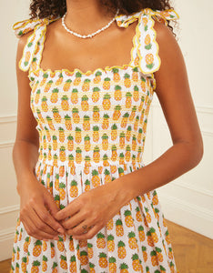 Pink City Prints Sunshine Pineapple Malaga Dress