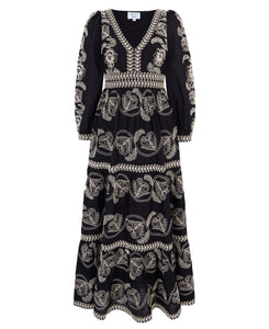 Pink City Prints Sweetheart Cord Embroidery Phoebe Dress