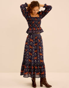 Pink City Prints Tiger Border Mabel Skirt