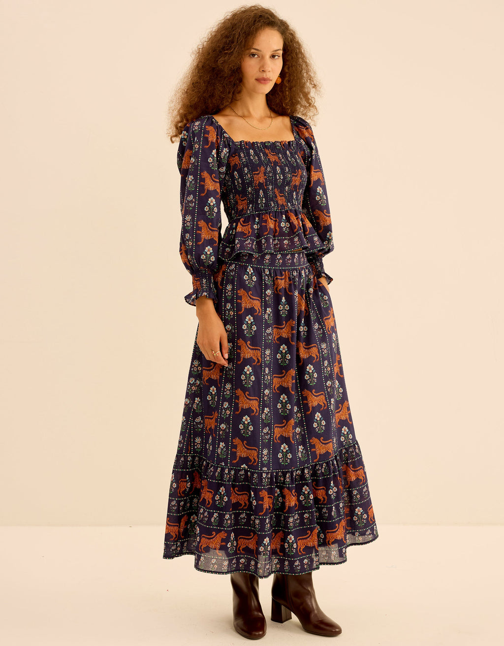 Pink City Prints Tiger Border Mabel Skirt