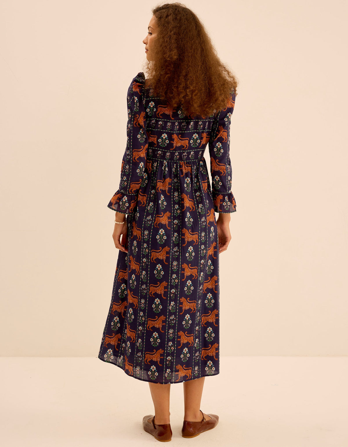 Pink City Prints Tiger Border Nancy Dress