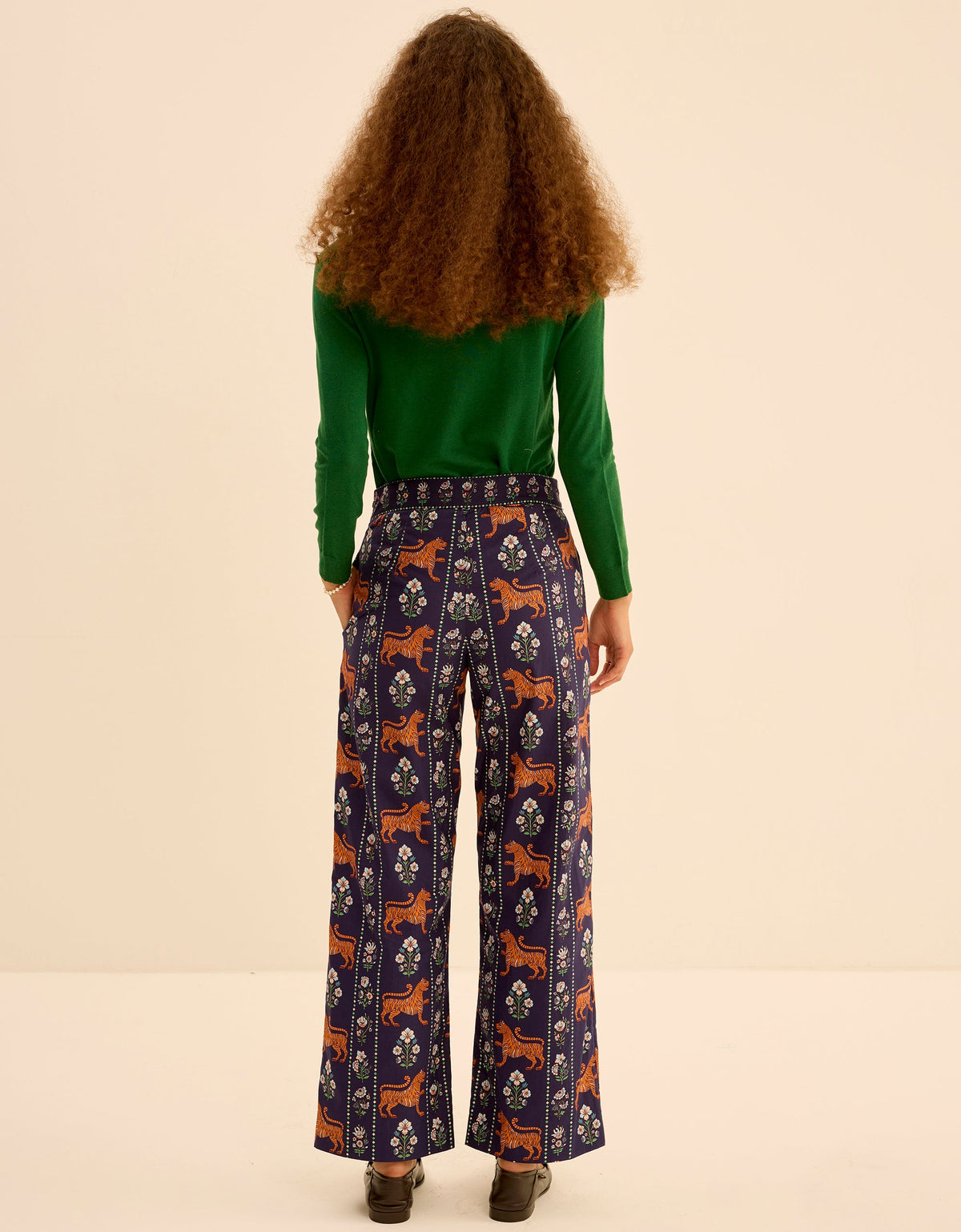 Pink City Prints Tiger Border Romy Trousers