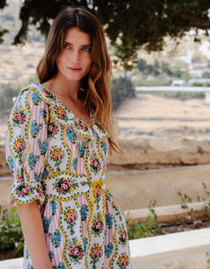 Pink City Prints Vintage Bouquet Ava Dress