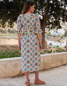 Pink City Prints Vintage Bouquet Ava Dress