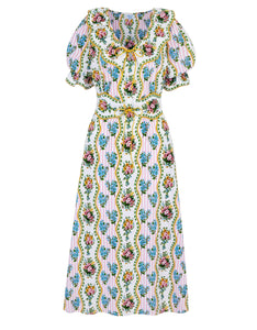Pink City Prints Vintage Bouquet Ava Dress