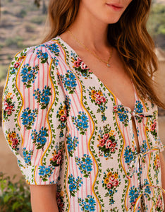 Pink City Prints Vintage Bouquet Beau Blouse