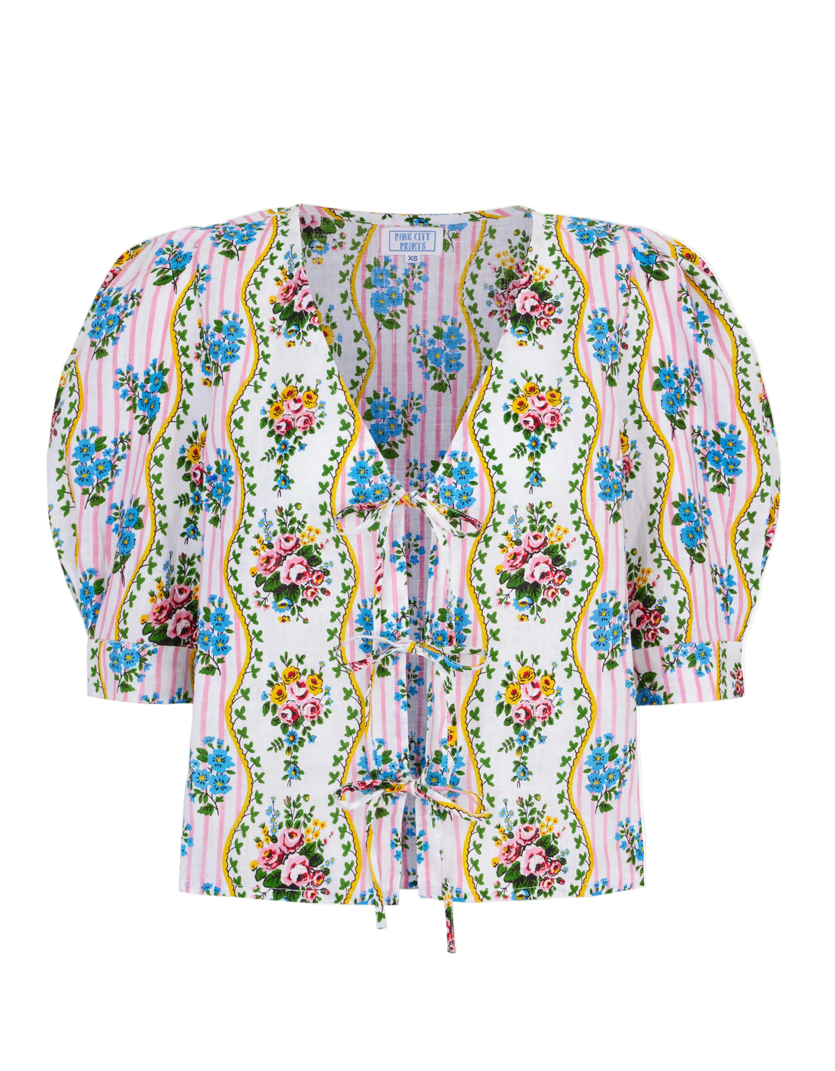 Pink City Prints Vintage Bouquet Beau Blouse