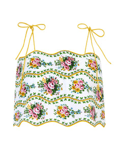 Pink City Prints Vintage Bouquet Sicily Top