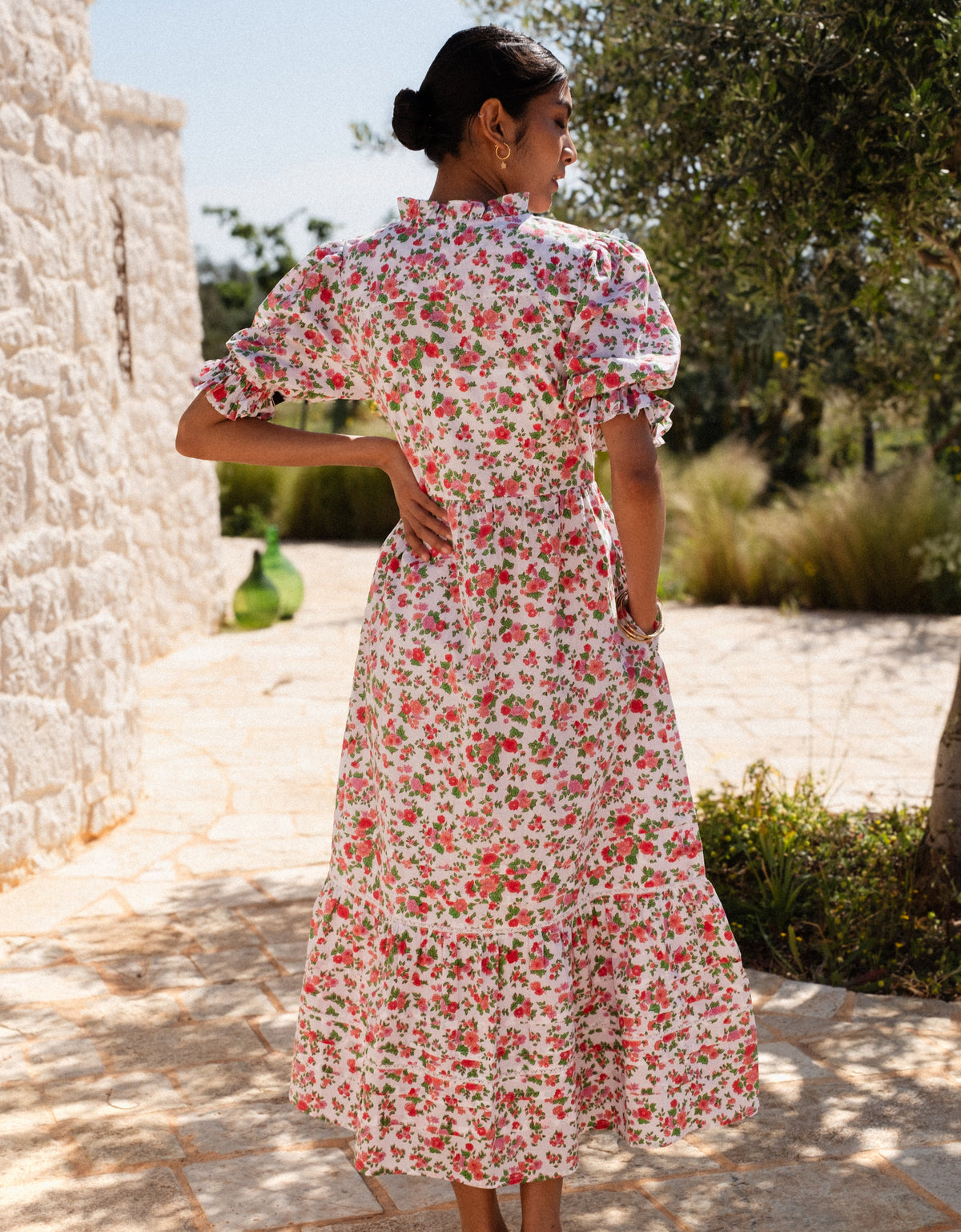 Pink City Prints Vintage Ditsy Elise Dress