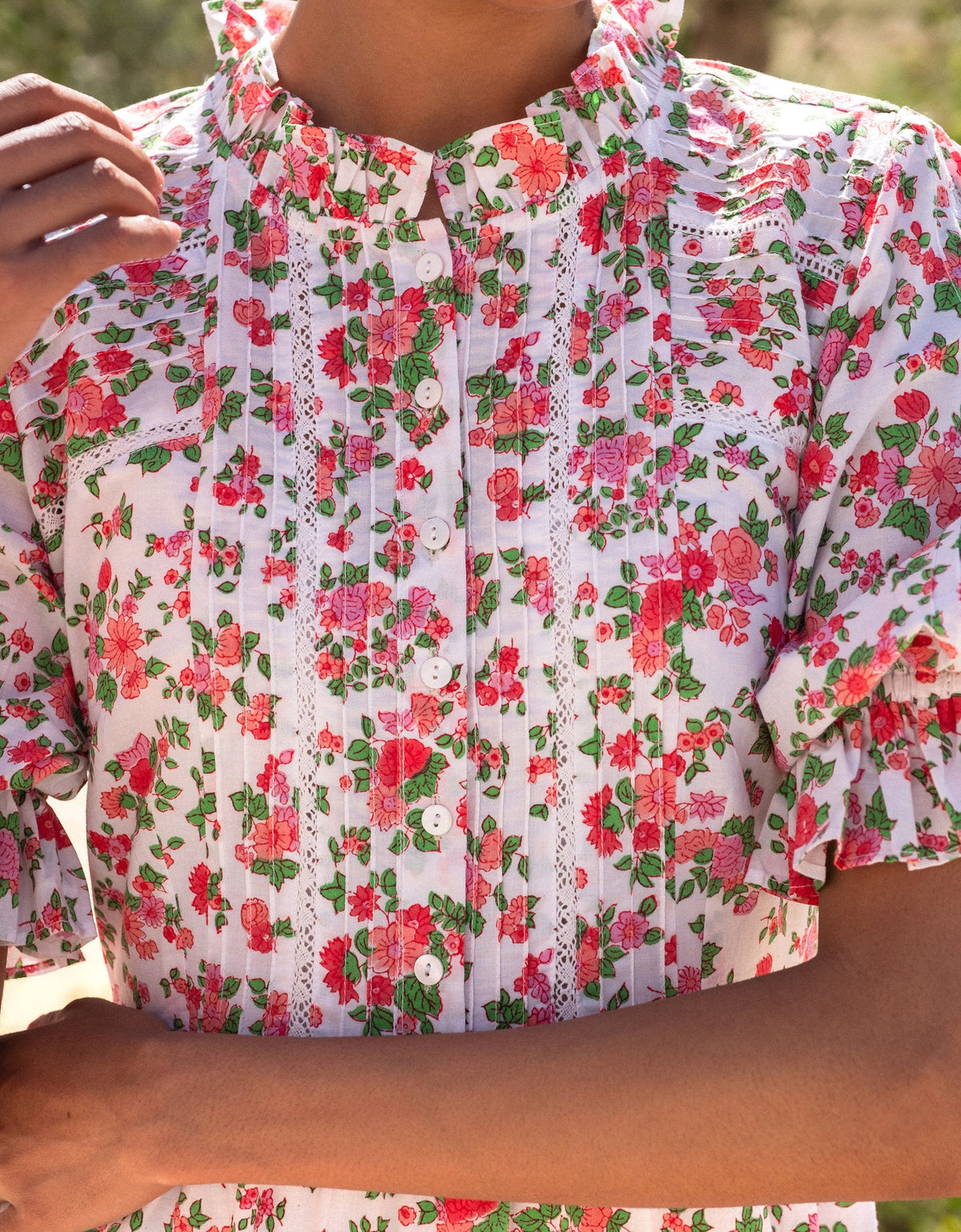 Pink City Prints Vintage Ditsy Elise Dress