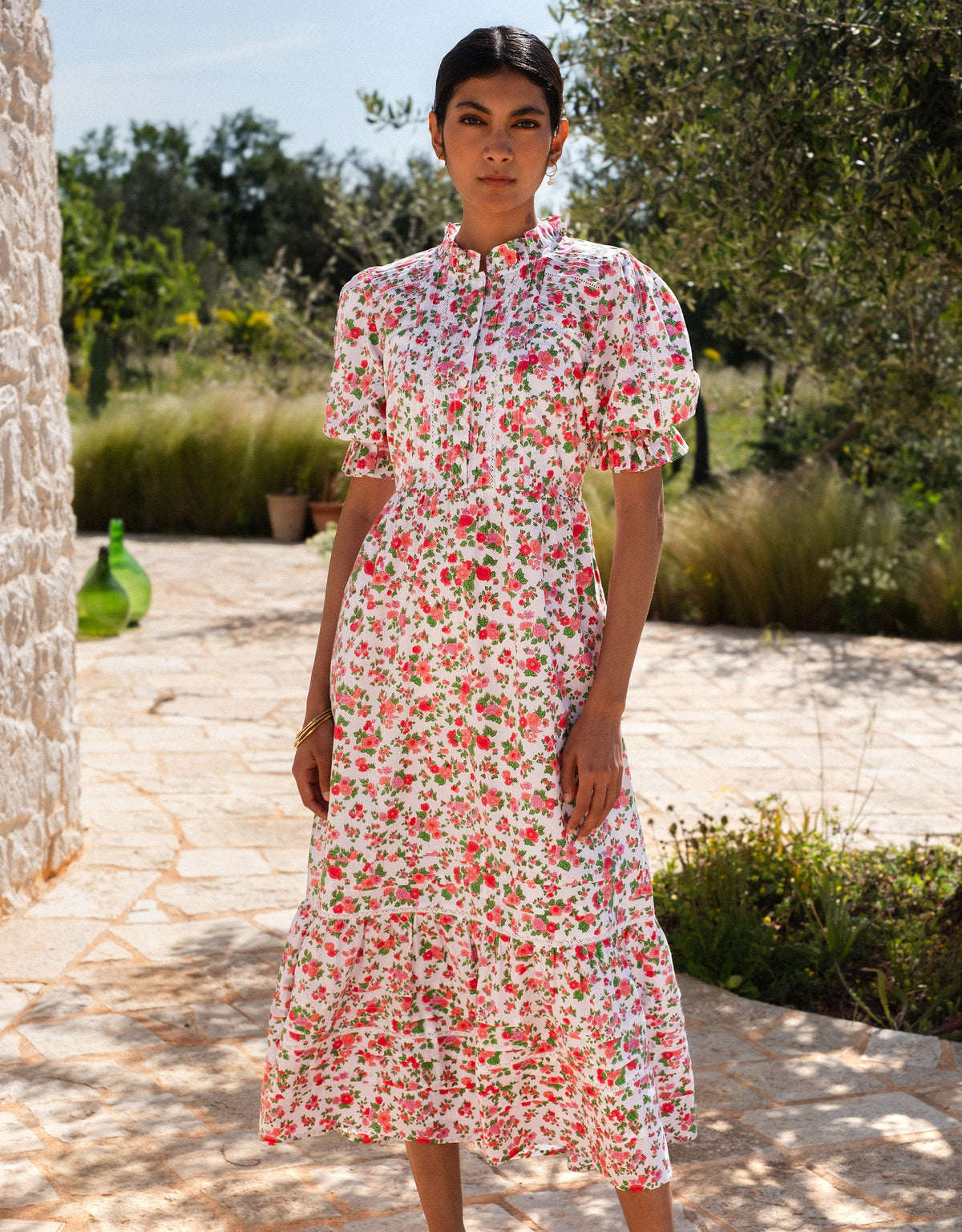 Pink City Prints Vintage Ditsy Elise Dress