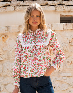 Pink City Prints Vintage Ditsy Nettie Blouse