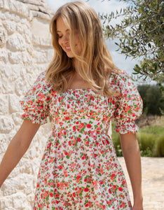 Pink City Prints Vintage Ditsy Simone Dress