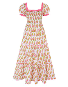 Pink City Prints Zesty Daisy Palermo Dress