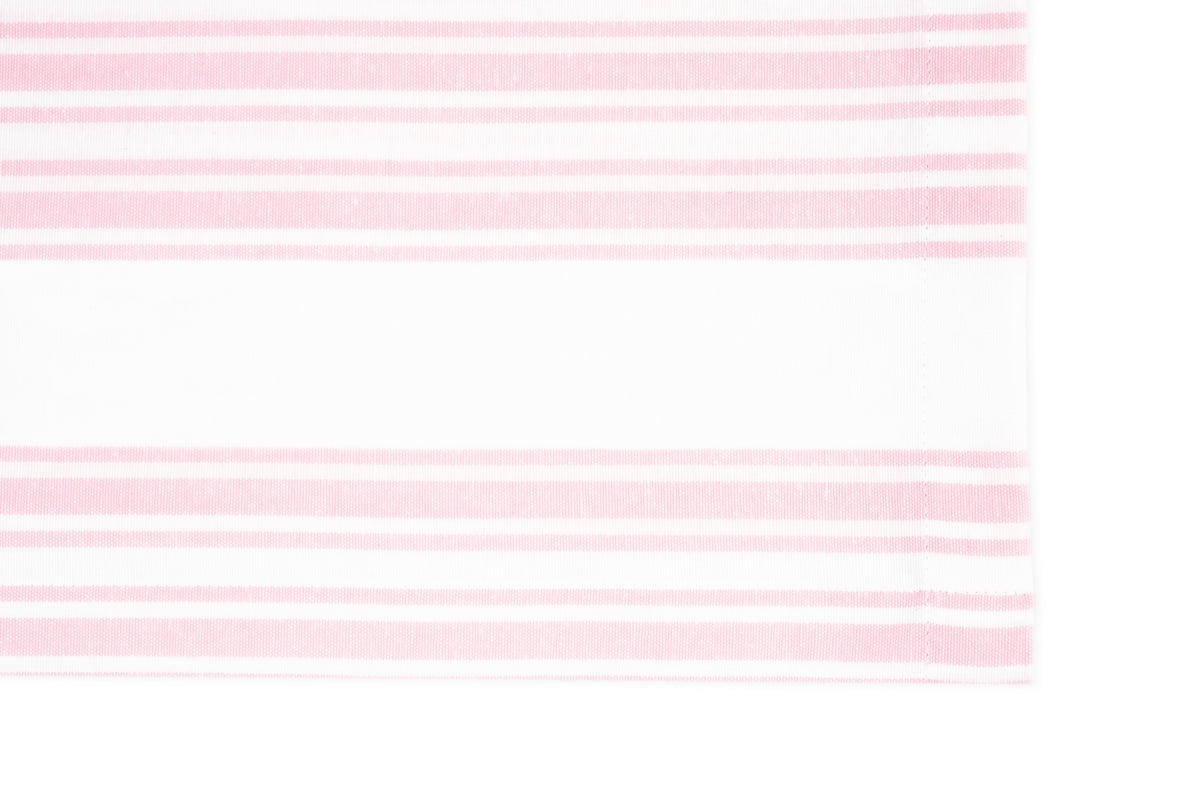 Pink Stripe Cotton Tablecloth