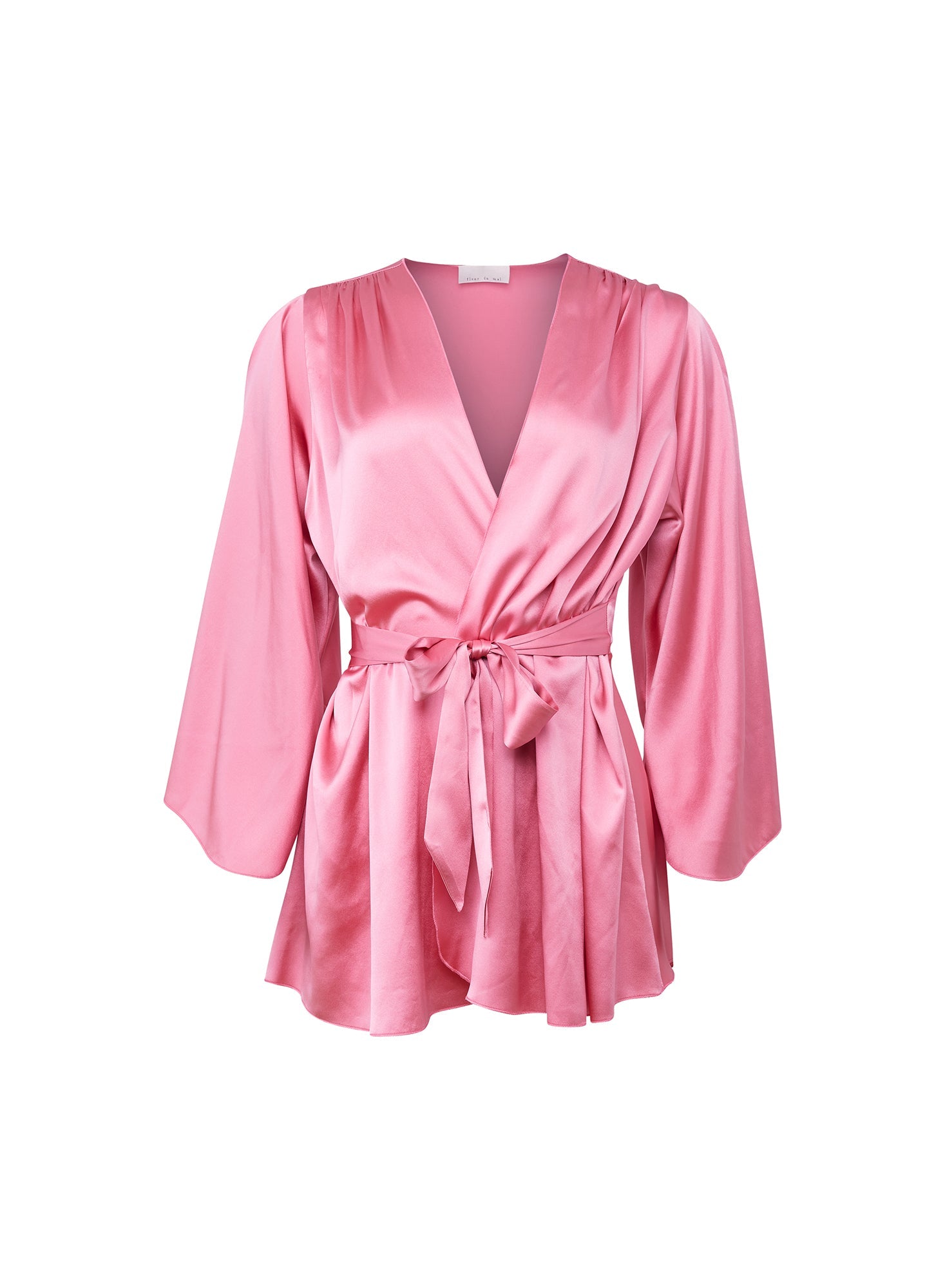 Angel Sleeve robe in pink