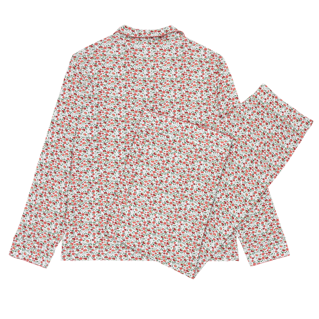 Women’s Rosebud Long Sleeve Collared Pj Set